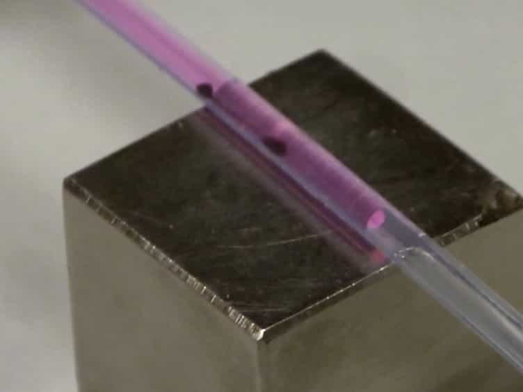 Phase Diagram Characterization Using Magnetic Beads as Liquid Carriers