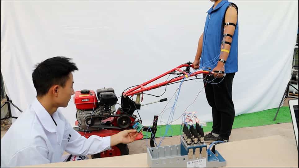 Measurement of the Hand Transmitted Vibration of the Human Hand Arm System During Operation of a Hand Tractor