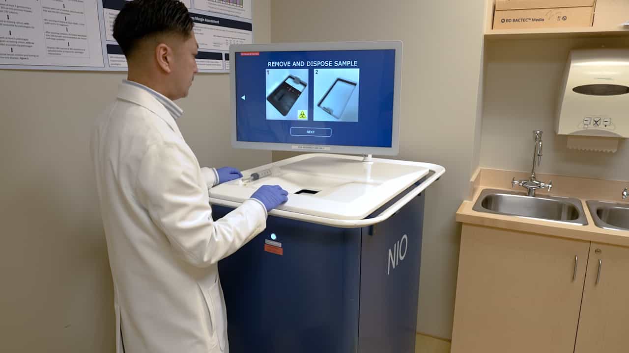 Detection and Isolation of Cancer in Prostate Biopsies Using Stimulated Raman Histology and Artificial Intelligence