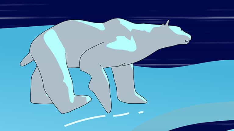 Climate Change: Ice Melt, Greenhouse Gas, and Species Range Activities - Concept