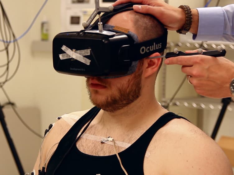 Multifunctional Setup for Studying Human Motor Control Using Transcranial Magnetic Stimulation, Electromyography, Motion Capture, and Virtual Reality